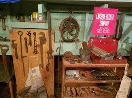 vintage tools, Larson Becker items