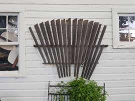 antique wood windmill blades section