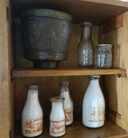 vintage milk bottles