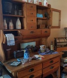 possum belly Hoosier cabinet