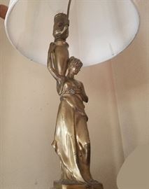 figural lady lamp