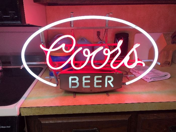 VINTAGE lighted coors sign! 