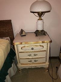 French provincial nightstand with other pieces
