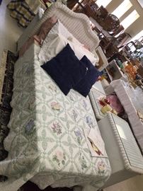 Twin wicker bed