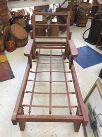 Vintage wooden lounge chair