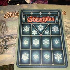 Collection of 1940s and 1950s Christmas annuals.