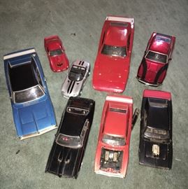 Assorted die cast cars.