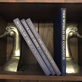 Brass duck bookends