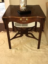Baker Drop-leaf Commode (end table with drawer)