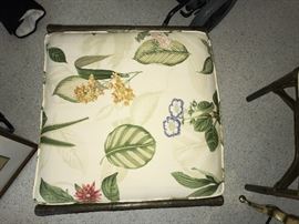 Ratan ottoman top view