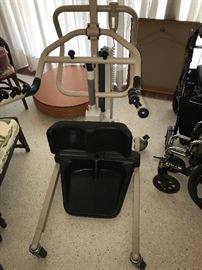 Front view of Invacare medical lift