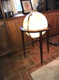 Kittinger globe illuminated
