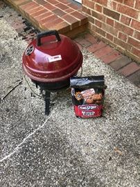 Small outdoor charcoal grill