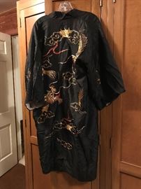 Silk embroidered Kimono