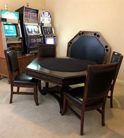 Game Table w 4 Chairs, Collapsible Game Table