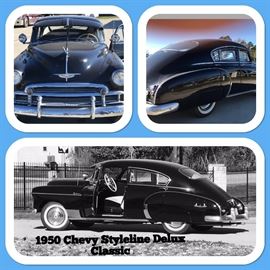 1950 Chevy Styleline Delux Classic- Restored.  The Car will be available to see on the second week of the sale.  Week two will have tons of tools & property items.