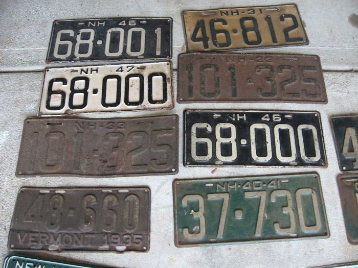 licence plates