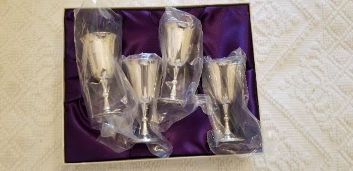 Silver Plated Set of 3.5" Goblets