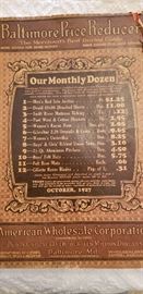Vintage Catalog - October 1927 Baltimore Price Reducer