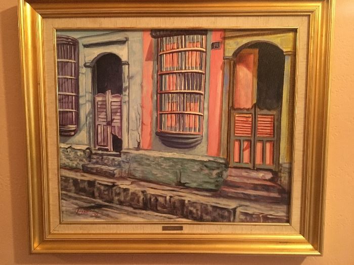 Signed painting from South American artist, L Romero Rubio 