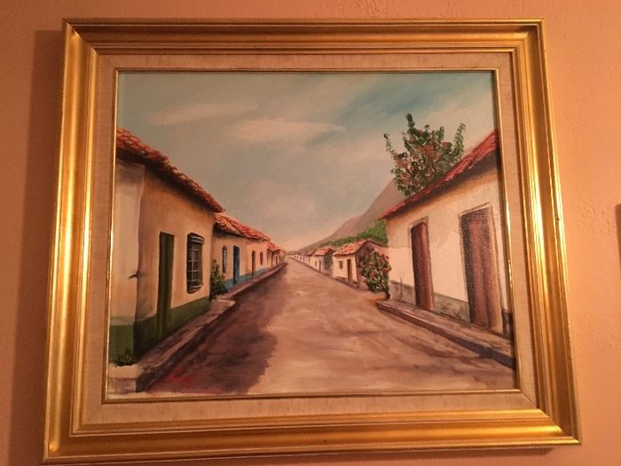 Signed painting by South American artist