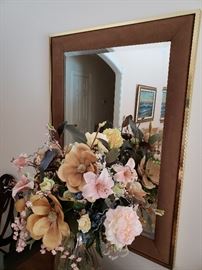 Beautiful Suade accented mirror