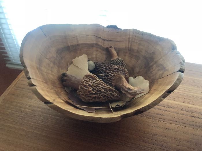 Hand crafted wood bowl made of a Wood Burl knot signed and dated