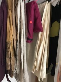 Lots and lots of tablecloths, table linens