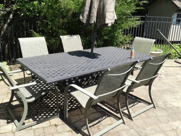One of several patio sets