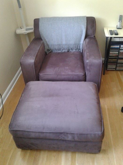 Pottery Barn  chair with ottoman 