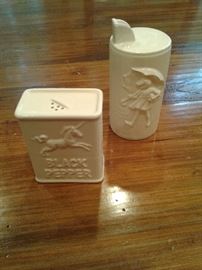 Whimsical ceramic salt and pepper