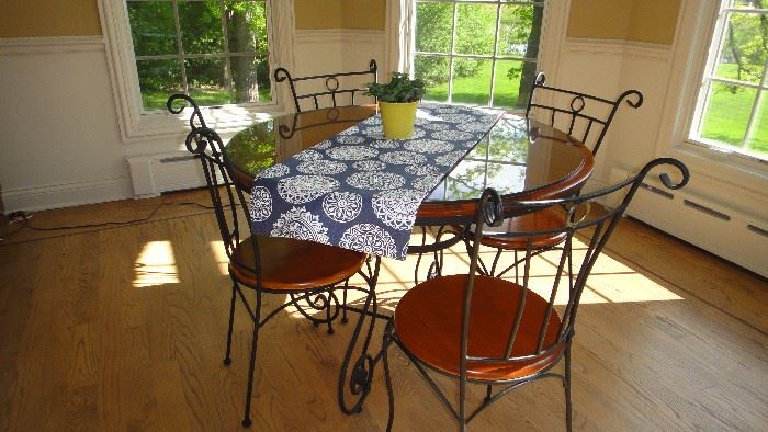 Wood & Wrought iron table
