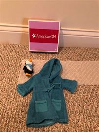 American Girl Hooded Robe and penguin