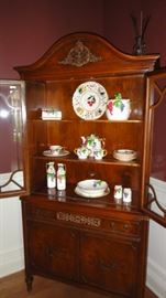 Vintage  china cabinet, Petite size, matching buffet