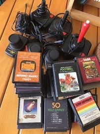 Vintage Ninendo games and controllers