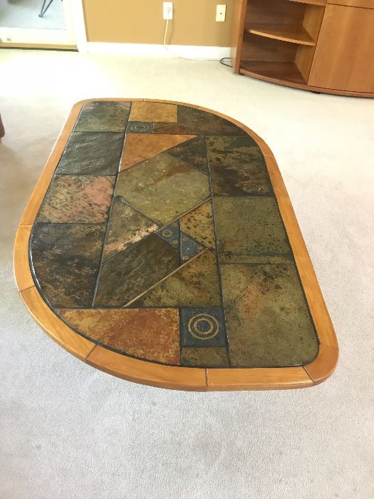 S. African made Slate top coffee table