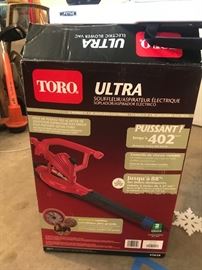 Lot of garage tools and items including this Toro Blower