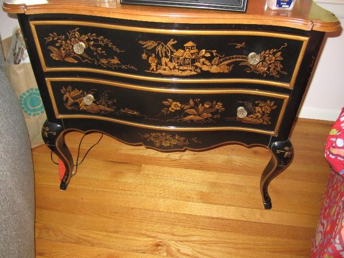 Black Lacquer Chinese side table