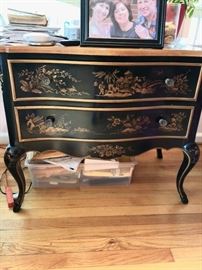 Black Lacquer Chinese end table