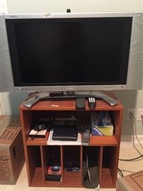 Television and TV stand. 