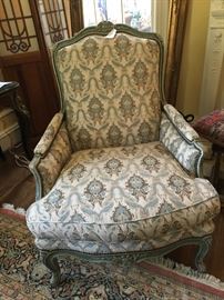 Beautiful Painted Bergere Chair