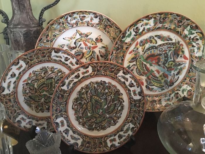 Mid 19th c. Chinese Export Plates - Butterfly Patterns -Beautifully Executed