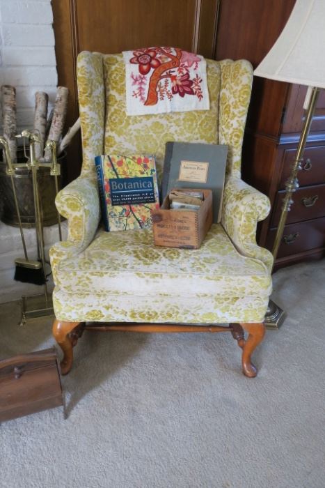 Vintage Wingback chair...good bones or cool distressed look.  We have a pair of these.