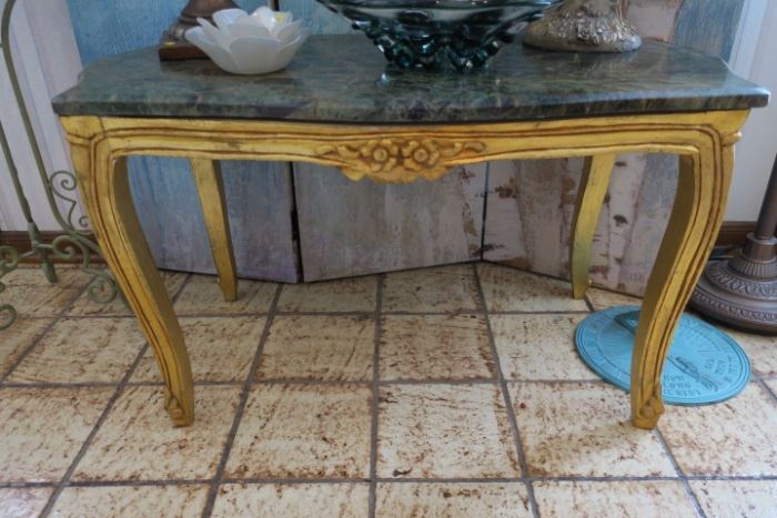 Vintage Florentine Marble Top Coffee Table
