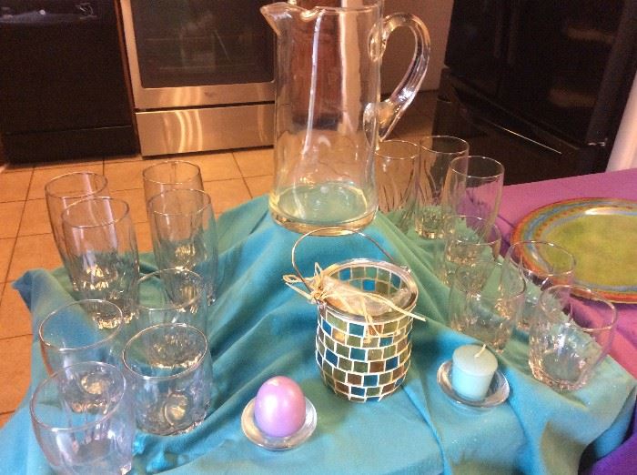 Glasses and pitcher set