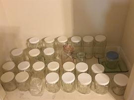 Storage glass canisters