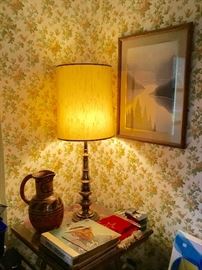 Tea table, bing Crosby records, art, pottery