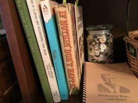 Florida books, buttons