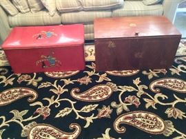 Two vintage toy chests