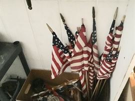 Vintage American flags